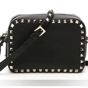 Valentino Garavani rock  studded Black Crossbody Bag